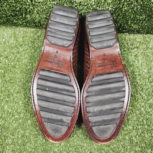 Bragano Brown Leather Slip On Woven Penny Loafer Dress Shoes Mens Size 10 M main image 8